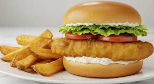 Fish Burger with Chips