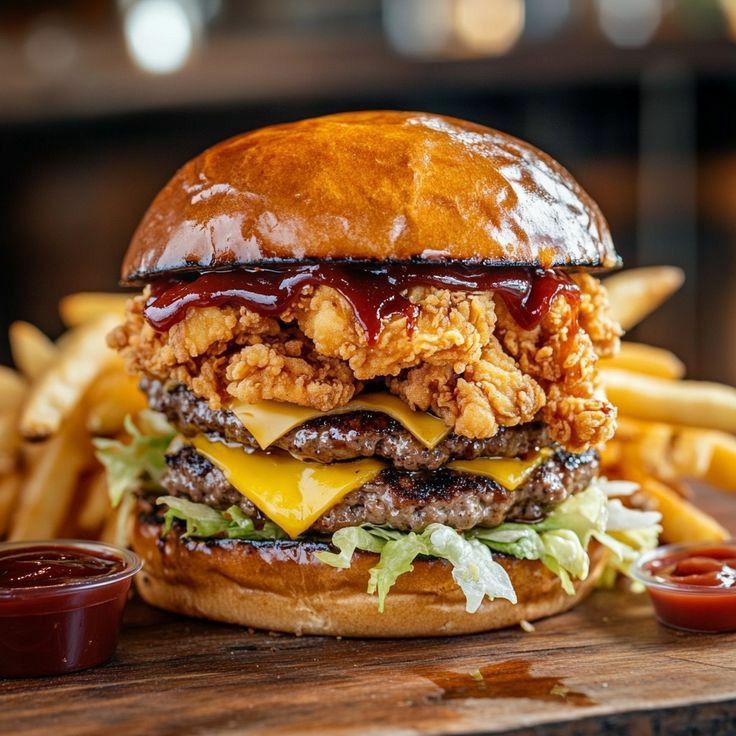 6oz Mama Pollo King Burger with Chips