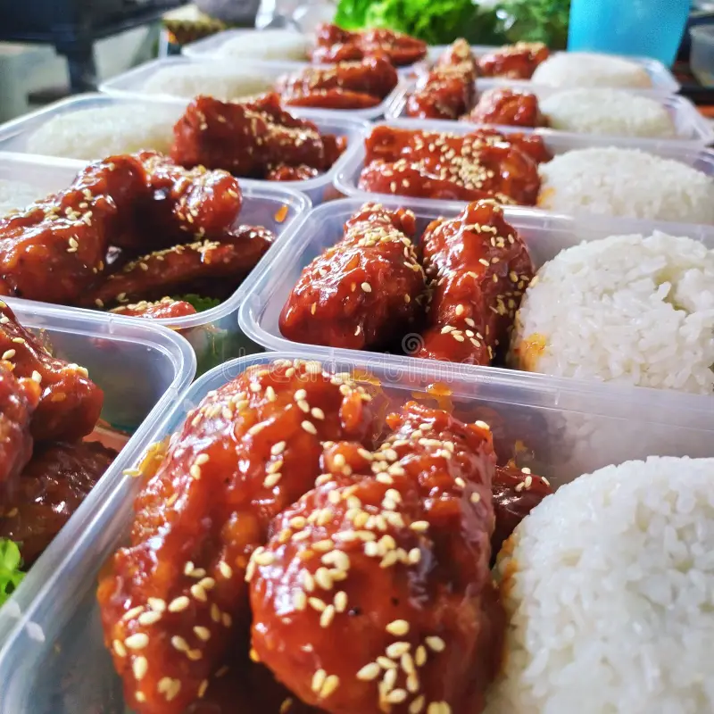 5pcs Wing Rice Box with Chips
