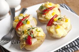 Potato Skins with Chicken and Sweetcorn